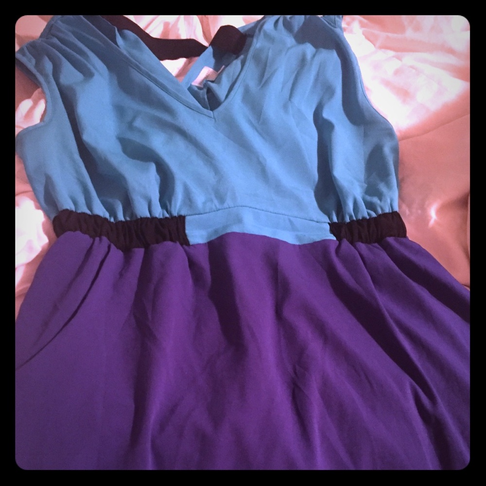 Color block Motherhood Maternity tunic w/ pockets